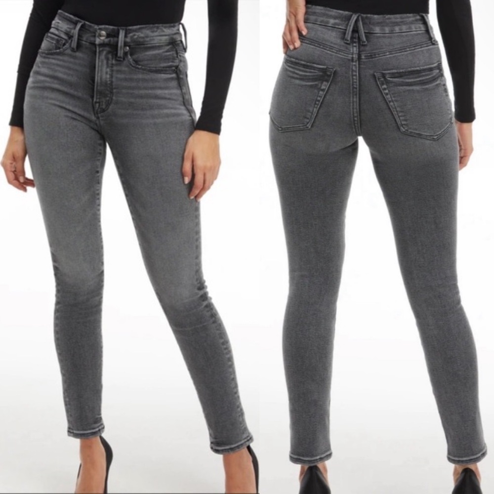 • Good American • Good Legs Stovepipe Jeans Black214